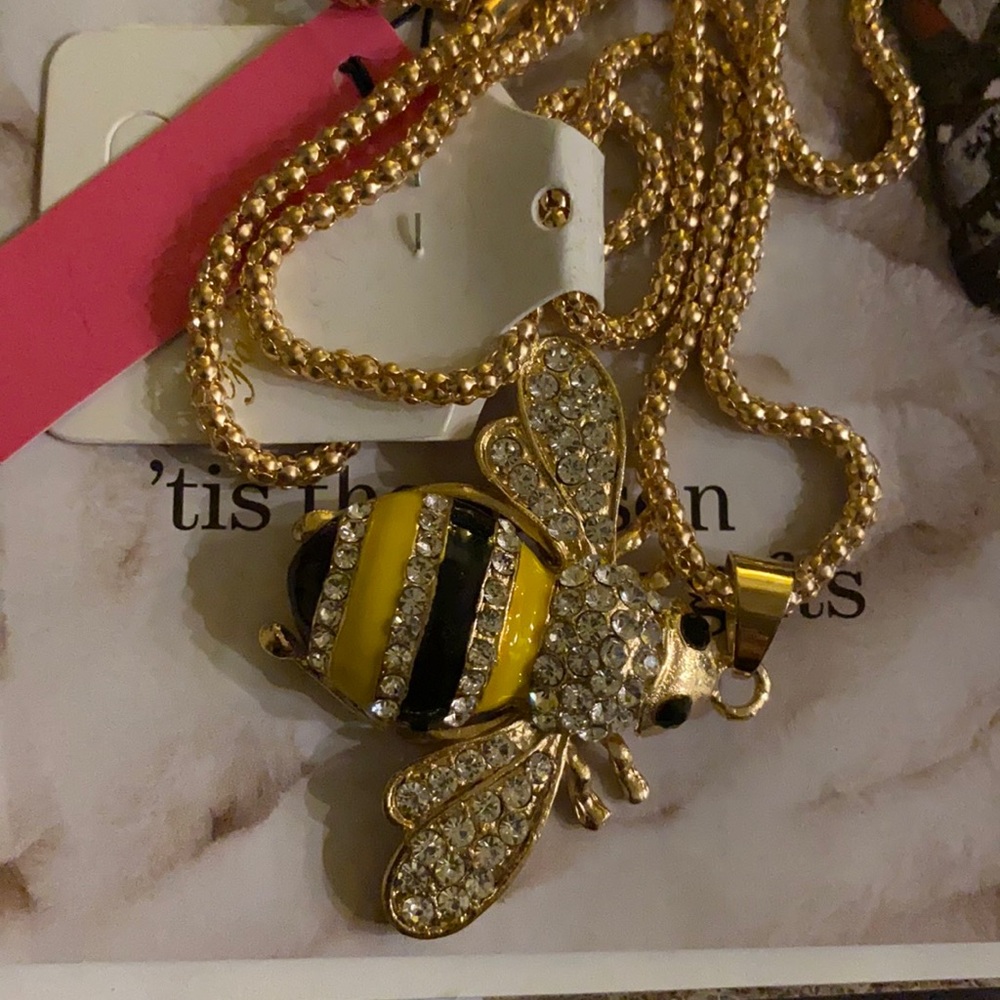 Whimsical Bee Pink&Yellow Betsey Johnson Necklace